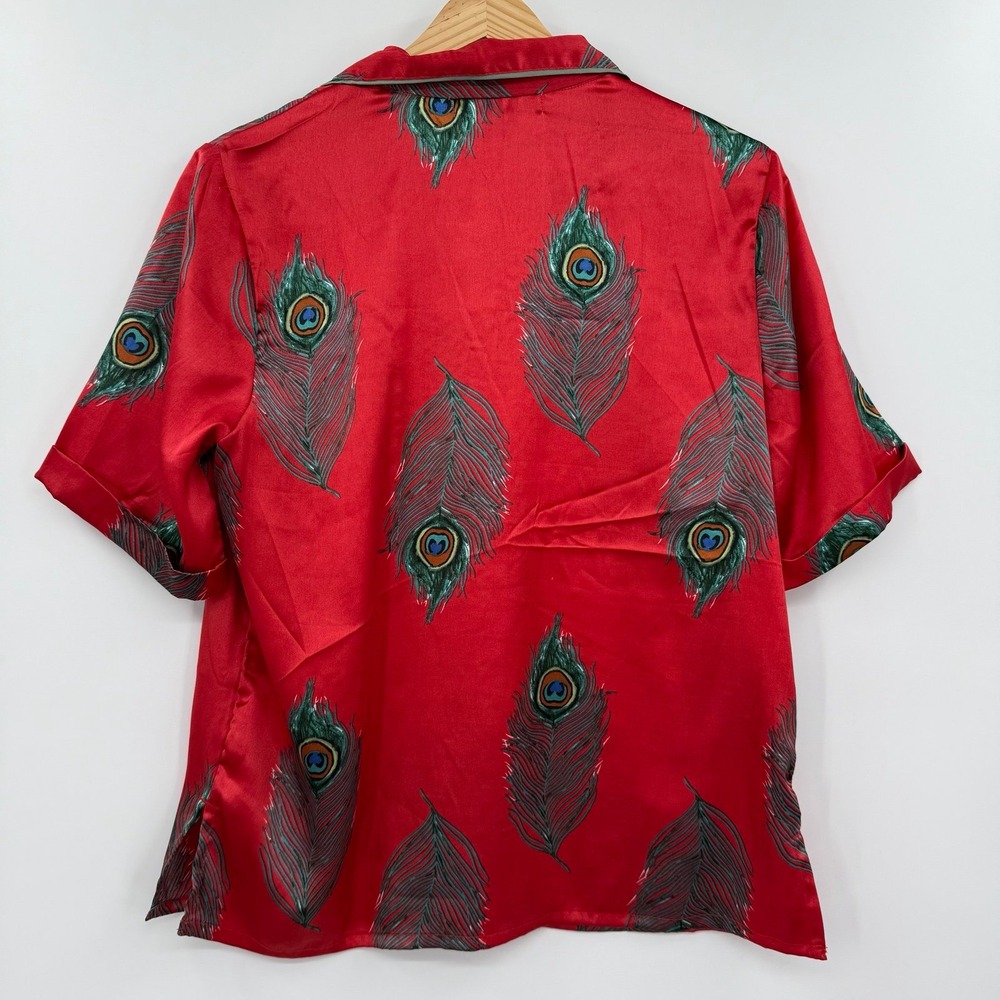 Women's their nibs peacock pajama top shirt size‎ small - Picture 6 of 10